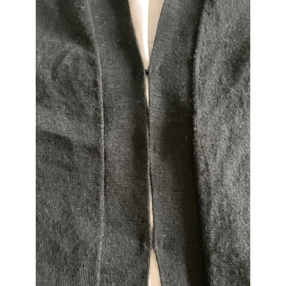 IISLI New‎ York Womens Black 100% Wool Silk Lined Longline Knit Vest Small